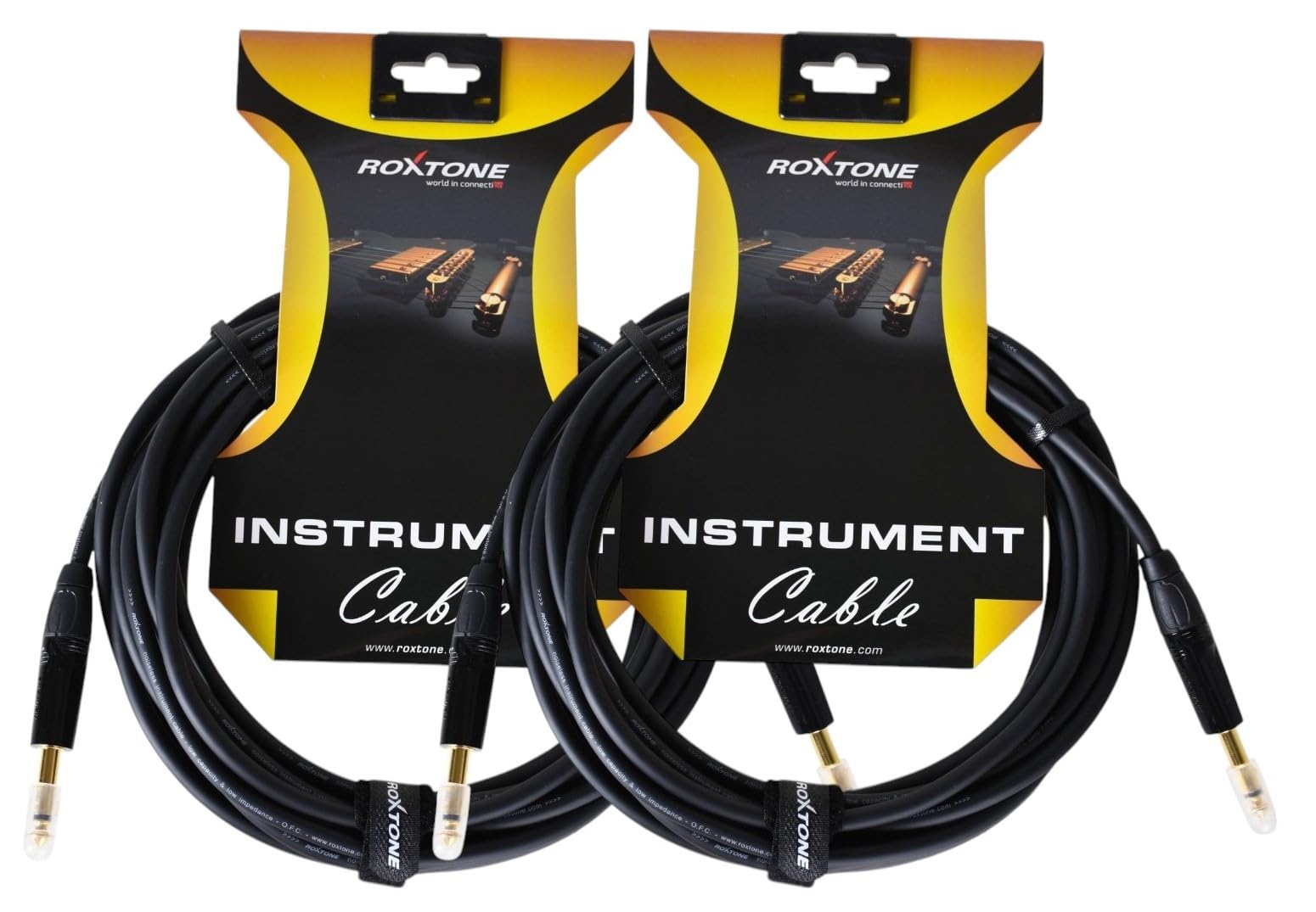 NUX MG30 Gitarren-Multieffektpedal-Gitarren-/Bass-/Akustikverstärker-Modeler-Bundle mit 2 x Roxtone Premium-Instrumentenkabeln, 2 x flachen Patchkabeln und 1 x Levy's Polypropylen-Gurt