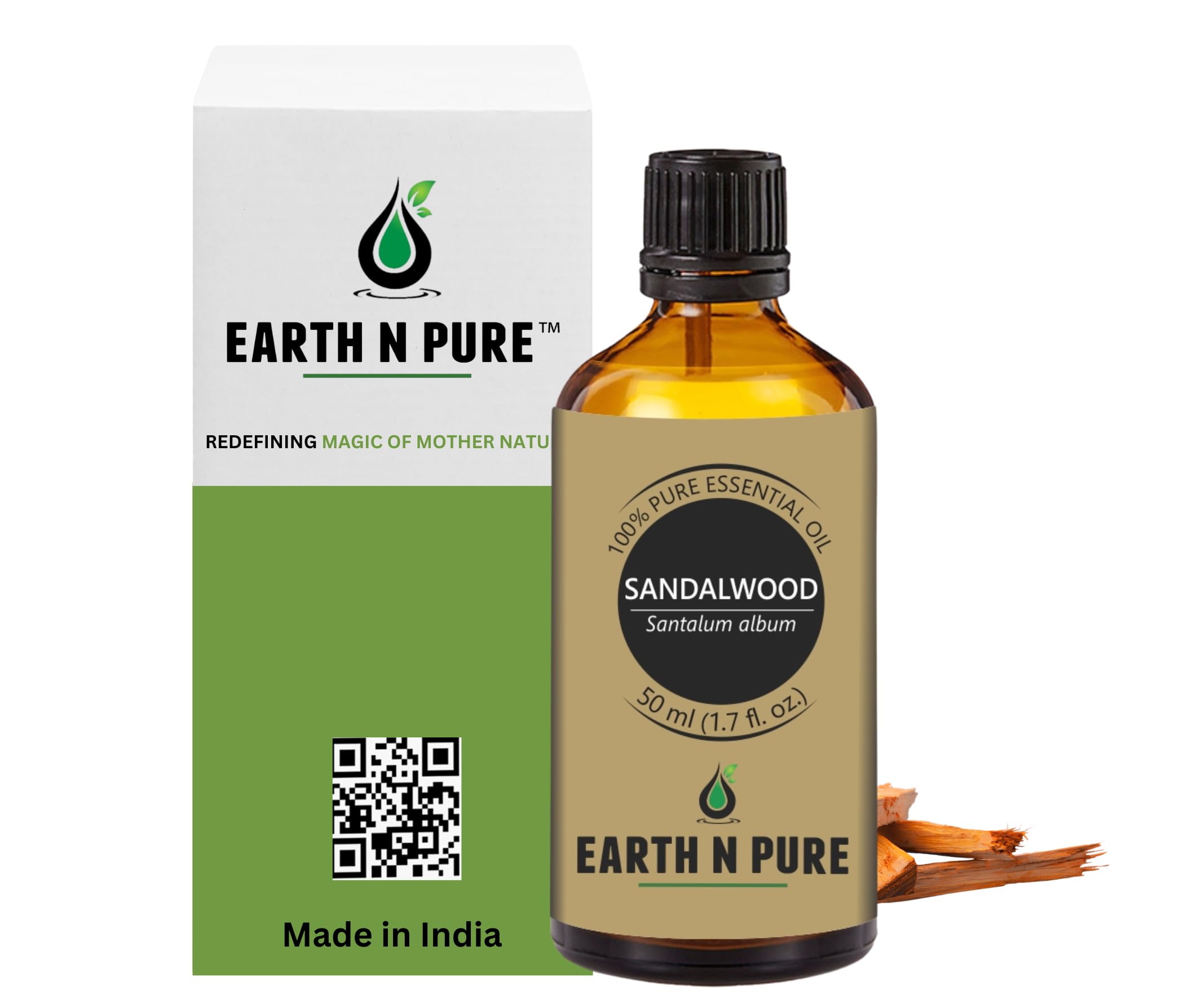 Sandalwood Essential Oil (Chandan Oil) 100% Pure,Natural ,Therapeutic Grade -Bright, Clean, Flawless Skin, Ideal For Diffusers, Soap Making, Lotion,Scents, Linen Spray, Bath Bombs (50 Ml)