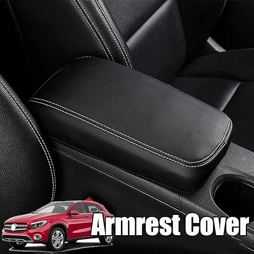 Miniatura 213 de Great-luck Leather Center Console Cover Armrest Pad,Protector Armrest Box Cover Accessories Keep Your Armrest in a More Comfortable Feeling(black