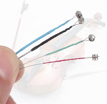 Violin Strings 3/4 12 Pcs Violin Strings Full Set Violin-Strings Universal String for 4/4 3/4 Size Stainless Core with Ball End