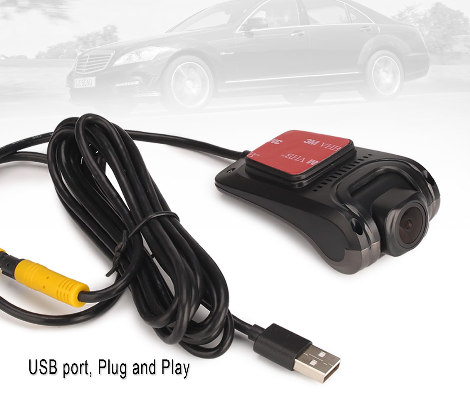 Erisin Dash Cam Impermeabile 150° HD 1080P Dash Camera DVR Registratore Auto per Android Autoradio Visione Notturna Auto USB DVR Registratore Video con Assistenza alla Guida Supporto Max 128GB