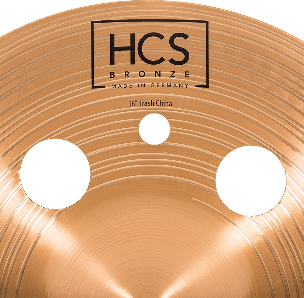 Meinl Cymbals HCS Bronze Piatto Trash China 16 pollici (40,64cm) per Batteria – Bronzo B8, Finitura Tradizionale, Prodotto in Germania (HCSB16TRCH)