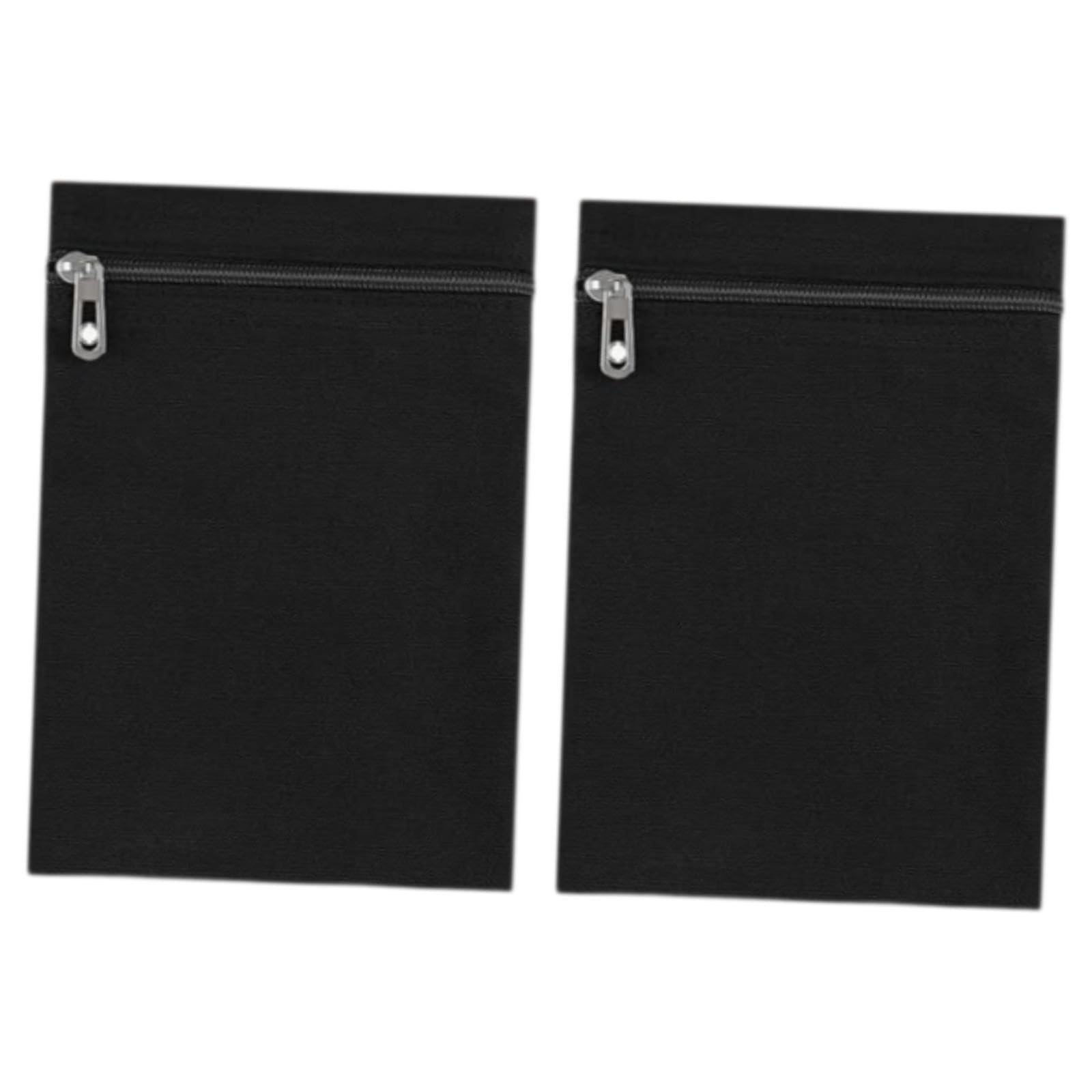 CALANDIS 2 Pieces Sew in Pocket with Zipper Lightweight Sturdy Travel Security Pocket-image-29