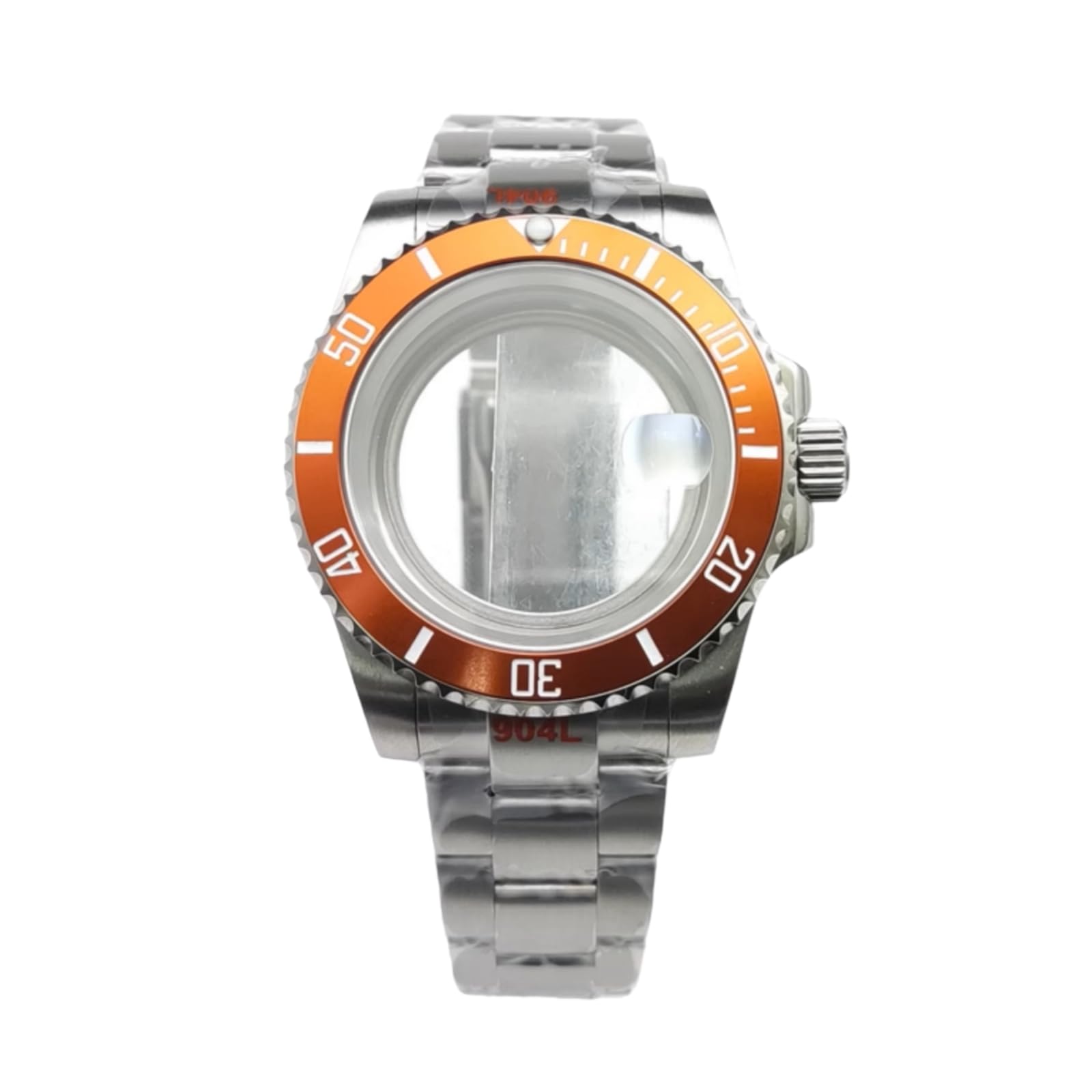 Set Cassa E Bracciale 40 mm Acciaio 904L Subacqueo GMT Stile Yacht Vetro Zaffiro Lente Datario Compatibile Con Movimento NH36 per Rolex Submariner/GMT-Master/Yacht-Master - 23