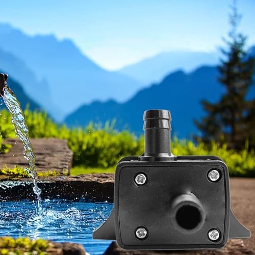 Retoo Mini Wasserpumpe 12V, Submersible Aquariumpumpe 240L/H 4.8W, Brushless Klein Tauchpumpe, Springbrunnenpumpe, Kreiselpumpe, Düsendurchmesser 8 mm, Ohne Stecker,