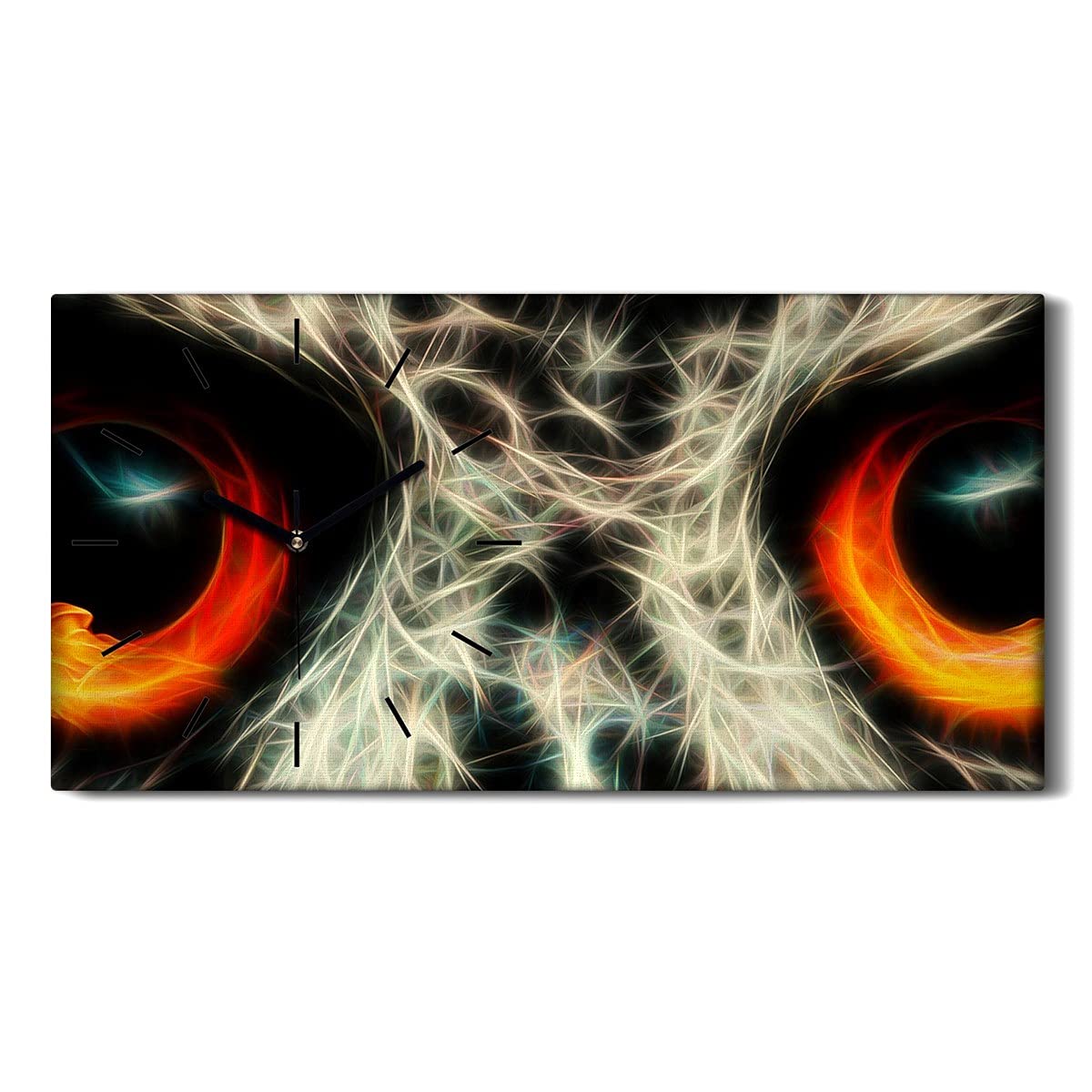 Art d'Animal Abstrait en Horloge sur Toile pour Décoration Salon