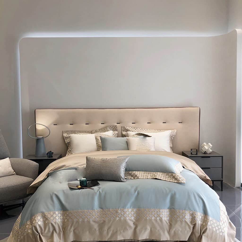Sbcgfy D Long Staple Cotton Four-Piece Set Embroidere Sheet An Quilt Cover Cotton Skin-Friendly Soft Be Products,-200 * 230Cm