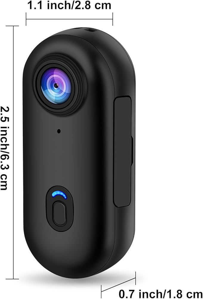 Mini Caméra Sport 1080P – Clip Magnétique & Rotatif 360° – Étanche, Wi-Fi, Pour Vélo, Moto, Vlog