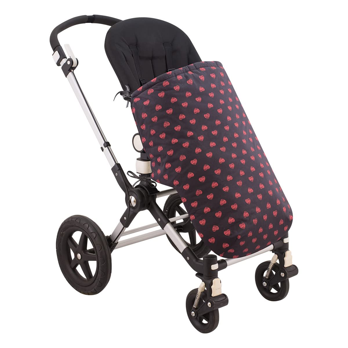 JYOKO Kids Saco Cubrepiés de Invierno Compatible con Portabebés, Sillas de Coche y Cochecitos de Paseo | Polar Teddy Extra Suave | Hecho en España (Fluor Heart, Polar Teddy - 80 Cm)