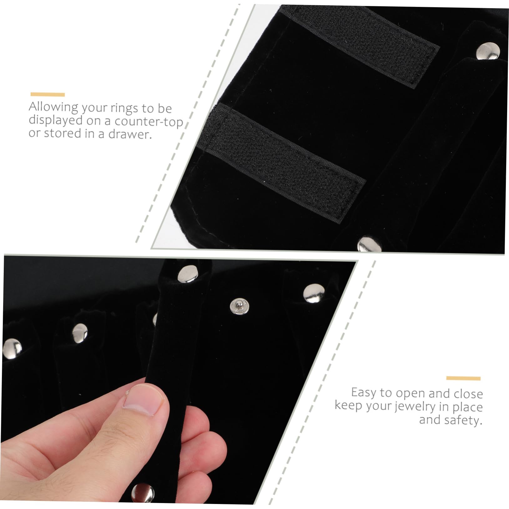 MAGICLULU 3pezzi Borsa Porta Gioielli Da Viaggio Organizer Portatile Per Anelli e Accessori Per Casa e Viaggi Per Donne e Famiglie