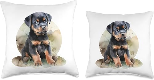 Miniatura 3 de Tiny Dog T-Shirt Tiny Rottweiler - Almohada para perro, 16 x 16 pulgadas, multicolor