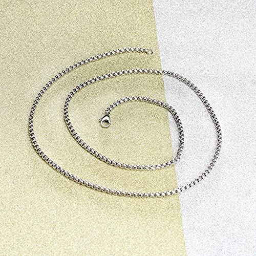 Collier acier inoxydable chaîne maille jaseron 3mm