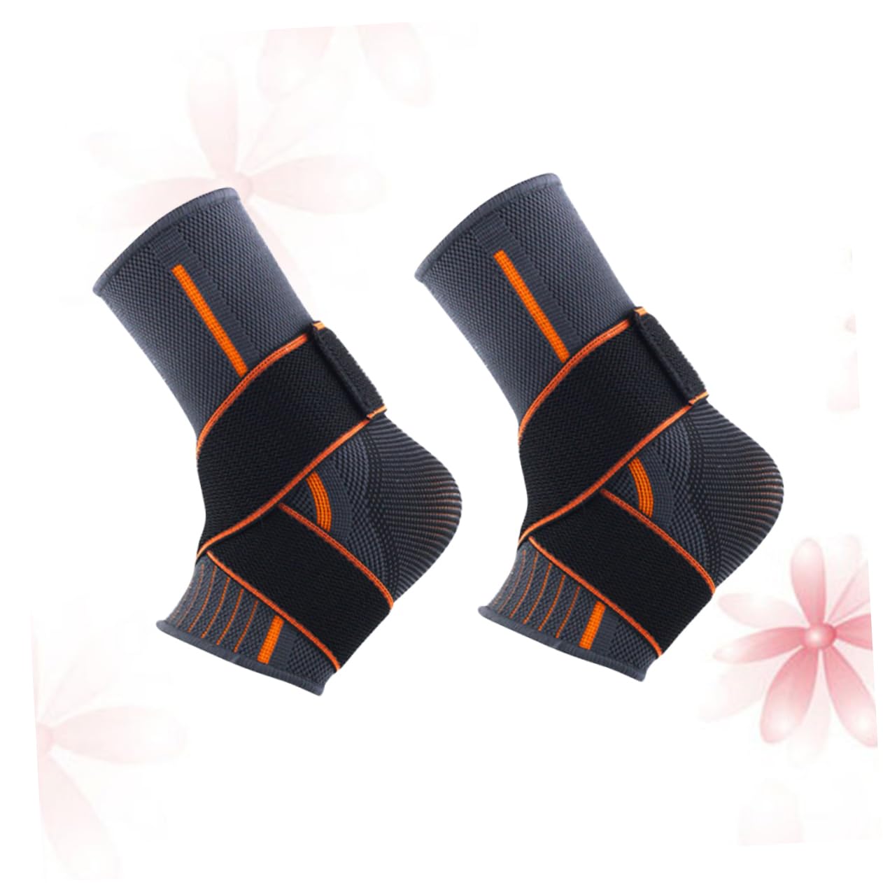 NOLITOY Long-lasting Ankle Guard Straps Compression Wraps for Women Sweat Absorbent Material for Sports Daily Activities (grey Black)