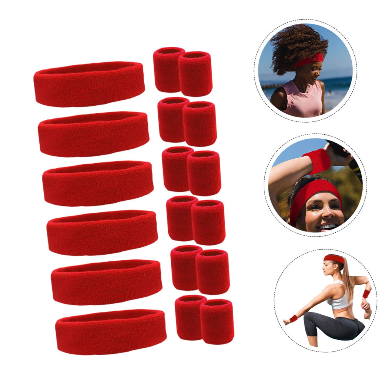 TOYANDONA Workout Schweißbänder 18 Stück Elastische Sport Stirnbänder Handgelenk Schweißbänder aus Atmungsaktivem Polyester rutschfest für Herren Damen Beim Training Basketball Tennis Yoga