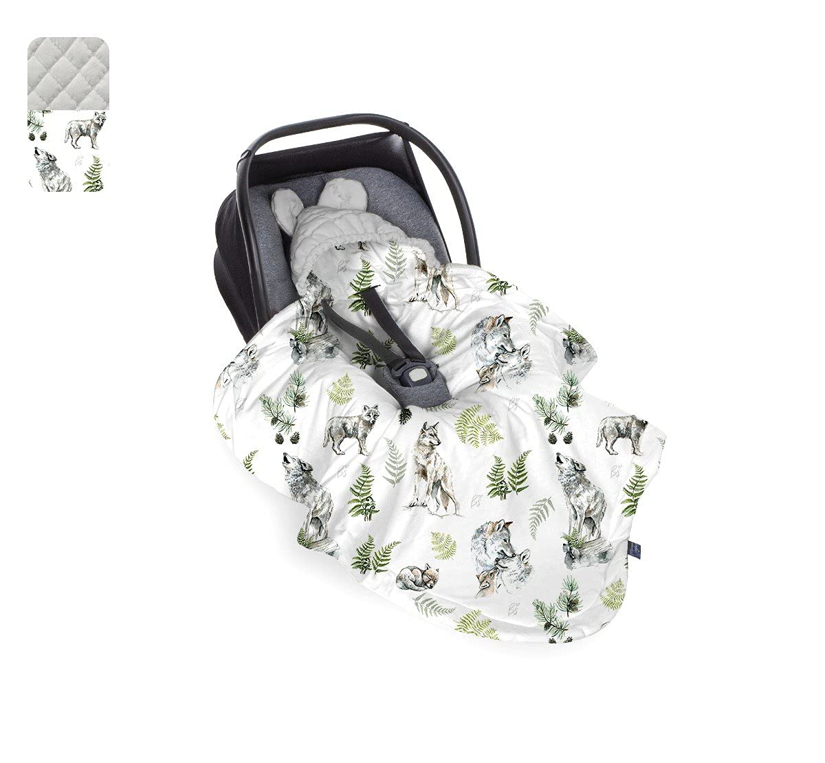Couverture de siège de voiture Loup housse universelle de protection pour banquette arrière