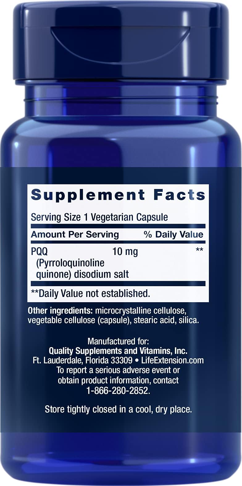 Life Extension PQQ (Pyrroloquinoline Quinone) 10 mg, 30 Vegetarian Capsules (Pack of 2)