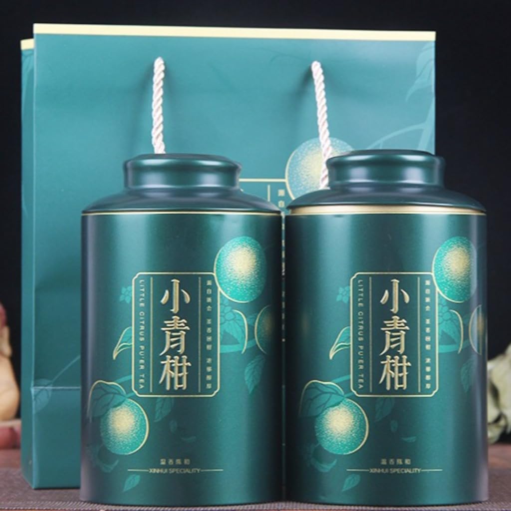 Té Premium Xiaoqinggan Pu-erh 17.64oz | Cáscara De Mandarina Y Pu-erh Maduro, Añejado 8 Años, Set De Regalo De 500g (250g * 2)