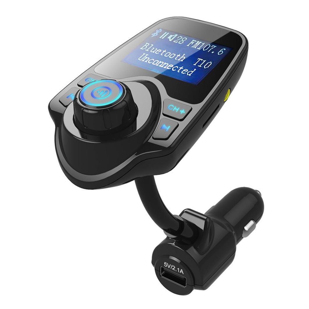Transmetteur FM Bluetooth, Adaptateur Radio sans Fil Bluetooth 4.2, appels Mains Libres