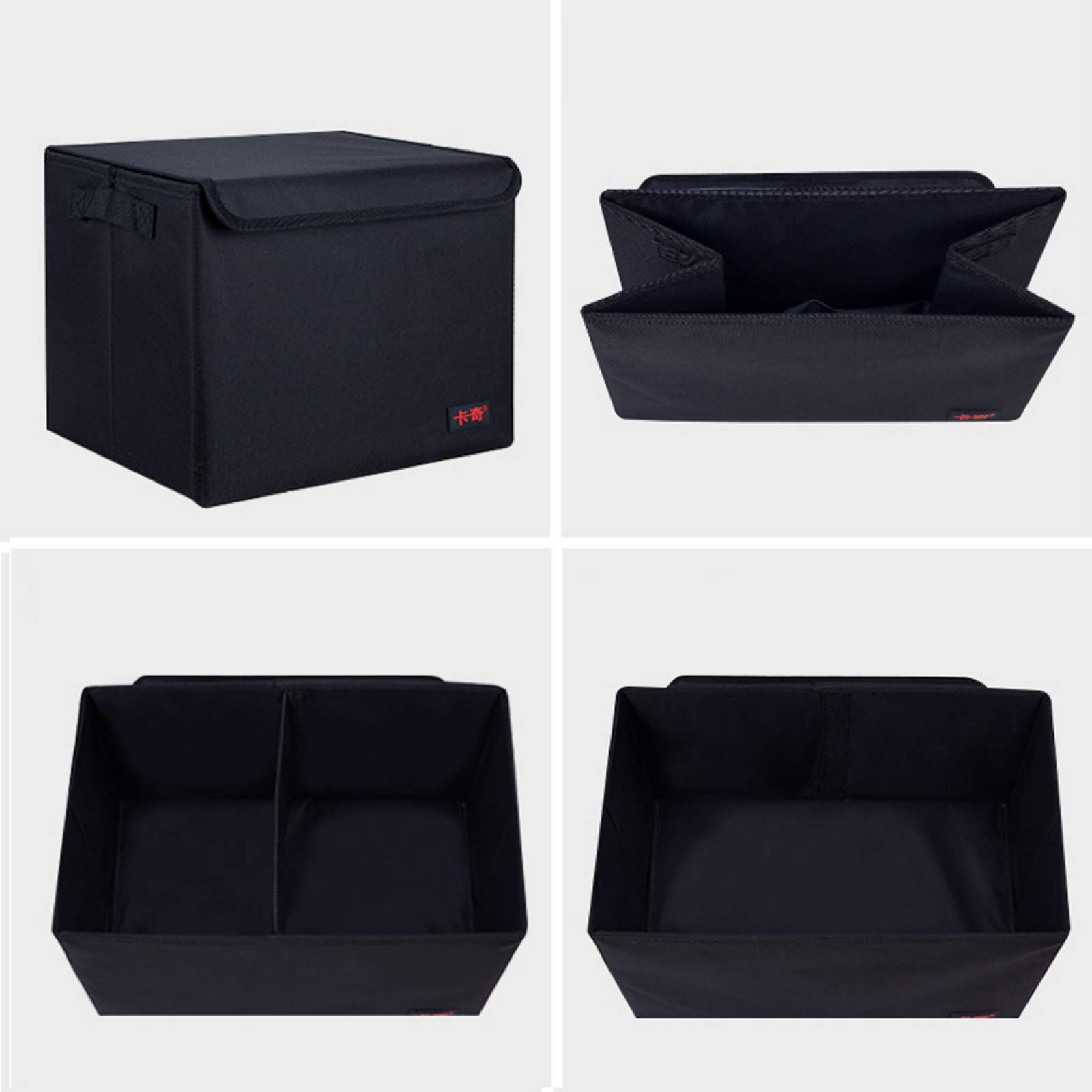 Organizer per Baule da Auto, con Coperchio Scatola Pieghevole per Auto Impermeabile Organizer Automatico Fondo Antiscivolo per Auto Camion SUV per Interni