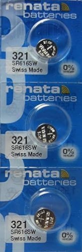 Renata Reloj Batería 321 0%Hg Libre de Mercurio X 3