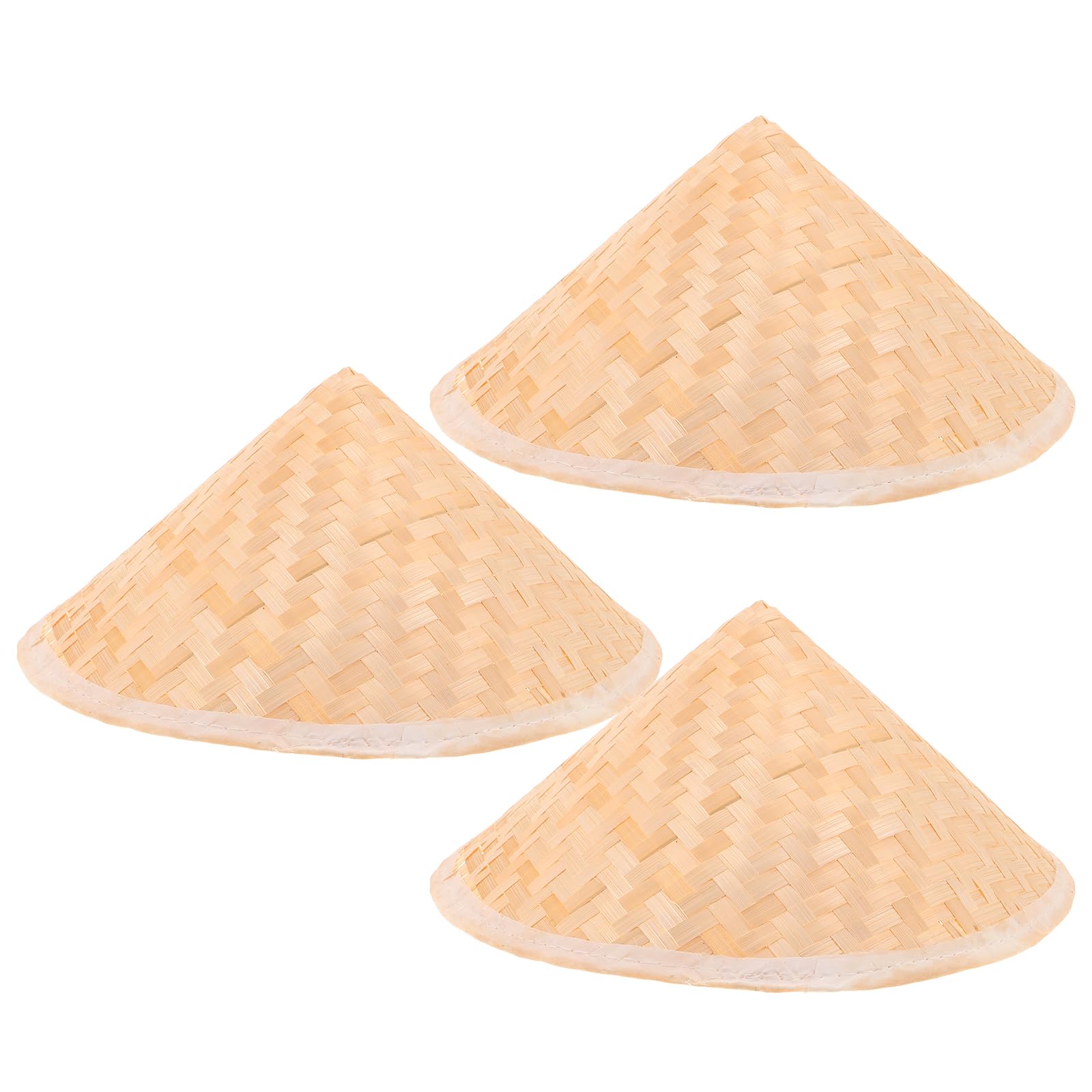 COLLBATH 3 Sombreros Cónicos de Bambú para Niños, Livianos Pintar Diy, Ideales para Cosplay y Actividades Artísticas en Grupo