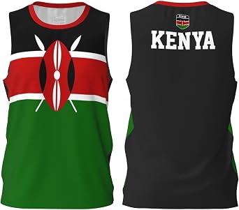 Kenya Flag Basketball Jerseys Sports 3D Shirt for Men Running Fitness Training Team Jersey