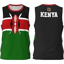Kenya Flag Basketball Jerseys Sports 3D Vest Shirt for Men Running Fitness Training Team Jersey