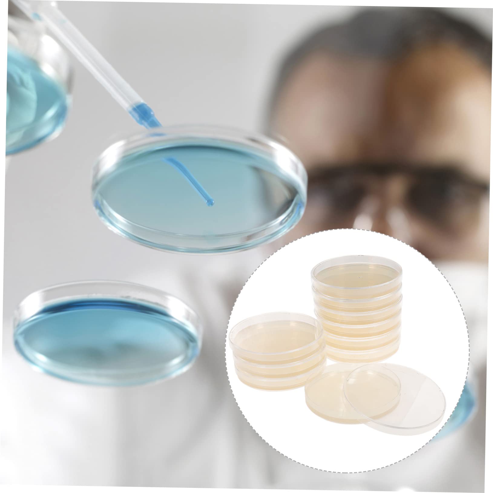 Zerodeko Set Da 10 Piastre Di Petri Agar Pre-versate 9 Cm, Piastre Di Agar Nutritivo Per Esperimenti Scientifici, Forniture Di Laboratorio Per Progetti Educativi e Analisi Microbiologiche
