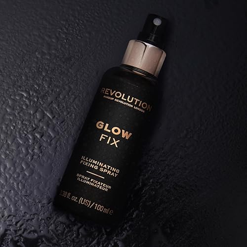 Miniatura 6 de Makeup Revolution - Spray fijador iluminador Glow Fix, acabado brillante, hidratante e iluminador para cara, vegano y libre de crueldad, 3.38 onzas