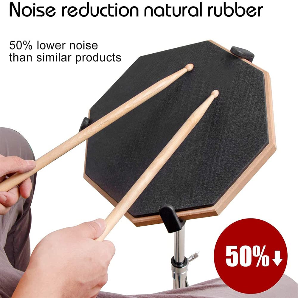 Pad Entraînement Batterie Donner 12 Pouces - Simulateur Caisse Claire Amovible - 40 Leçons Incluses