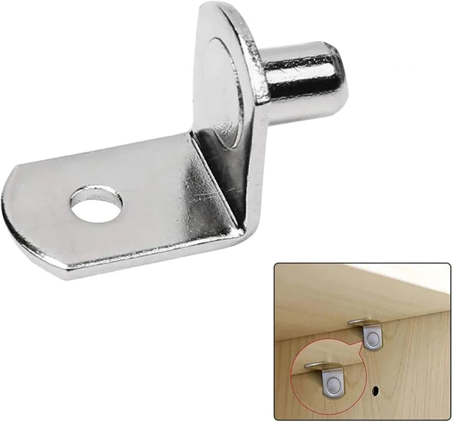 Shelf Pegs 50/100Pc Shelf Brackets Support Studs Peg 5mm Pin Shelves Seperator Fixed Cabinet Cupboard Shelf Bracket for Shelves(100pcs)
