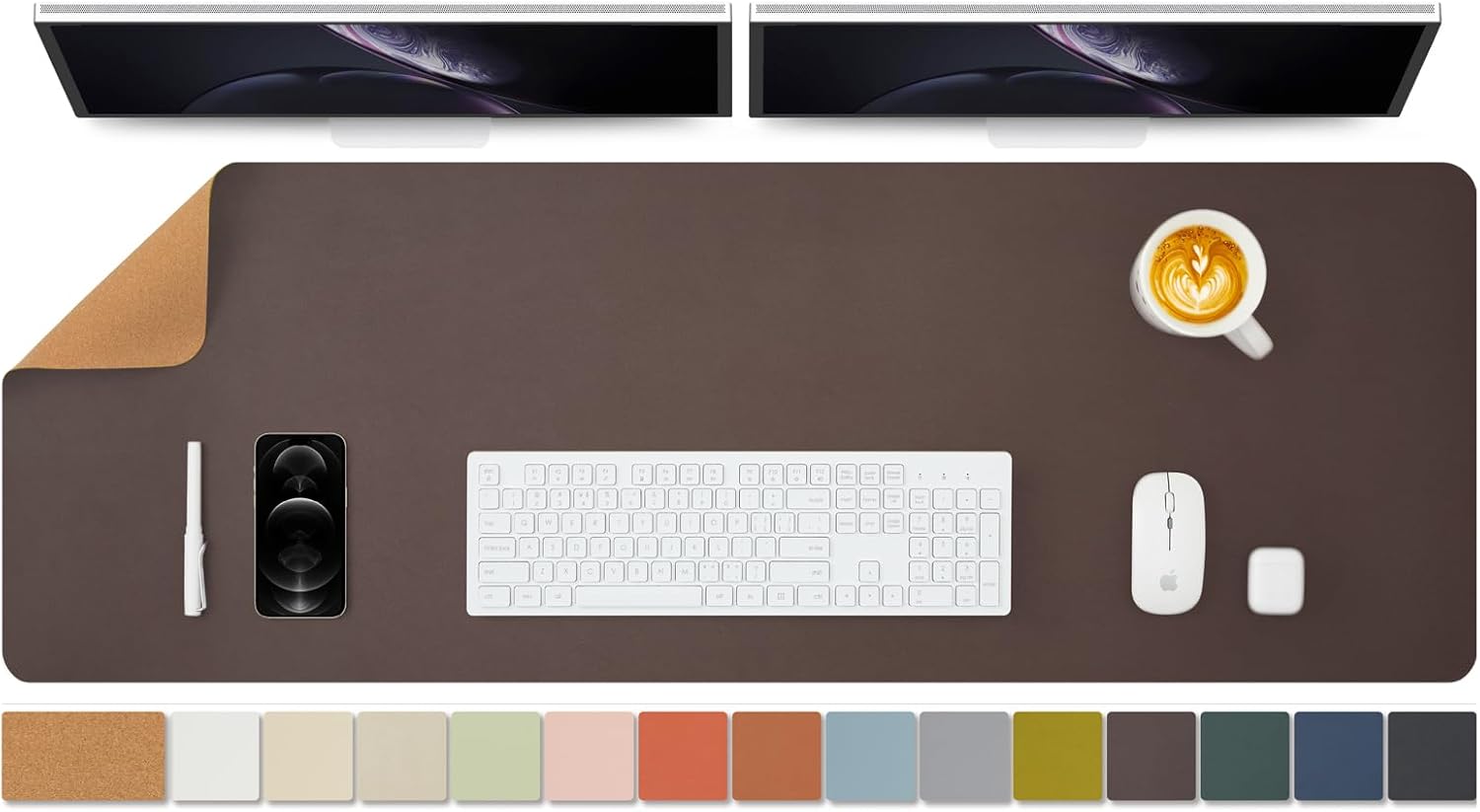 Large Cork Desk Mat 47.2"x 17" Desk Pad for Office and