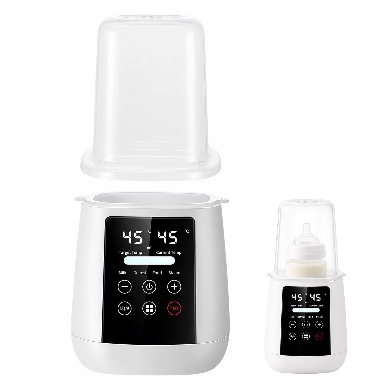 Calentador de biberones con esterilizador de vapor, 6 en 1 para leche