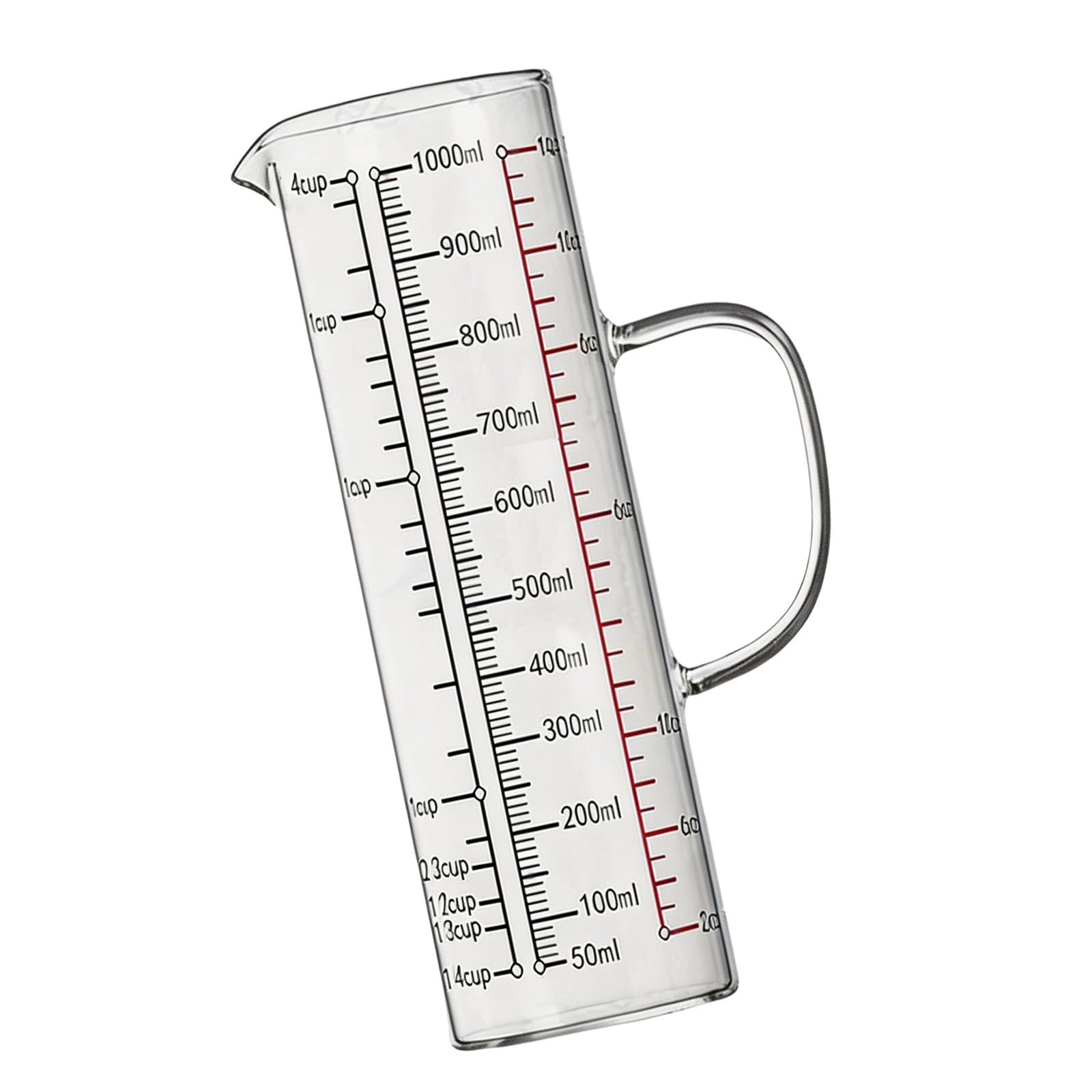 PANGBOER Premium Borosilicate Glass Measuring Cup Microwave Safe Clear Scale Baking Cooking Kitchen Measuring Cup with Scale