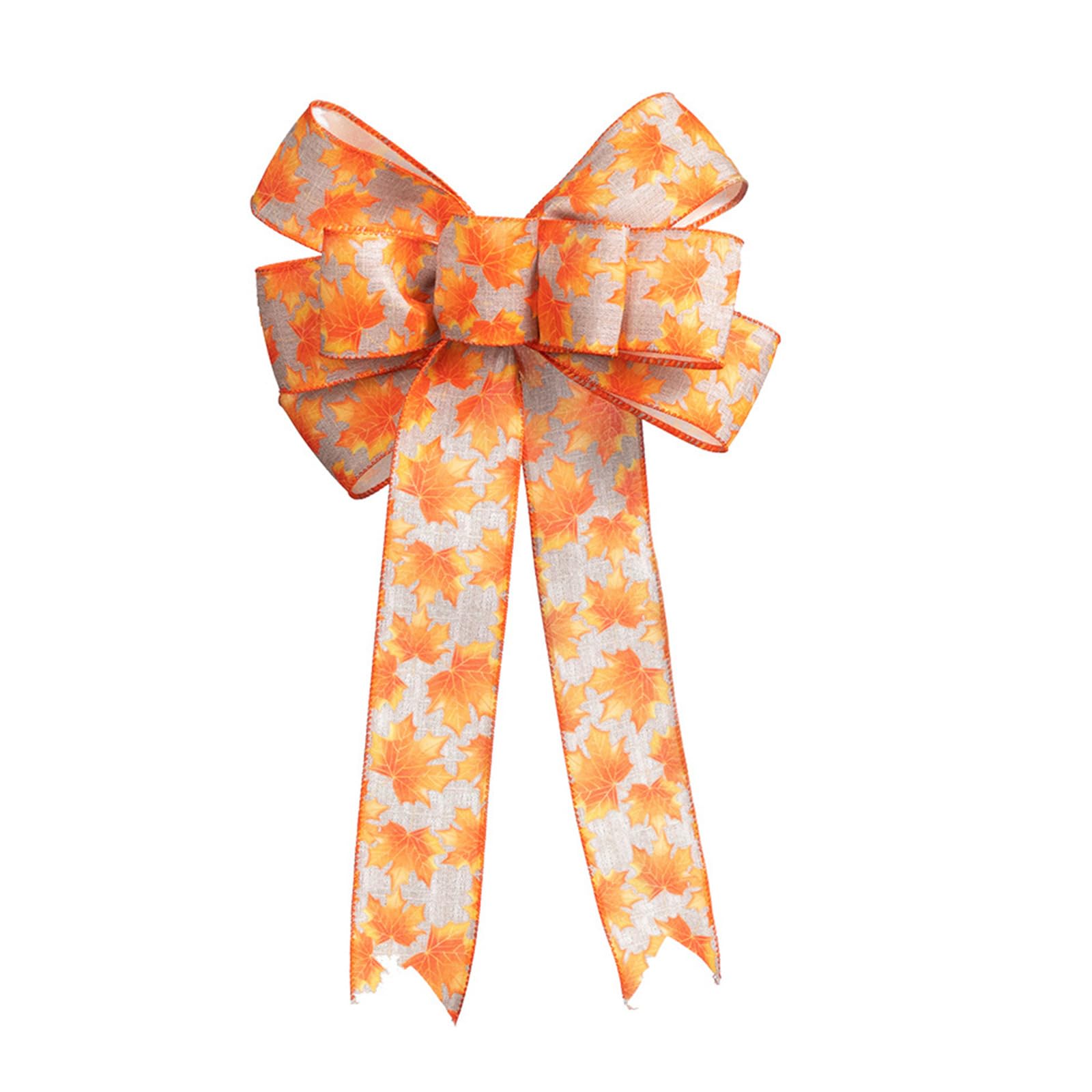 Bflky Maple Leaf Bow Thanksgiving Bowknot Autumnfestival Party Decoration Harvest Pumpkin Bows
