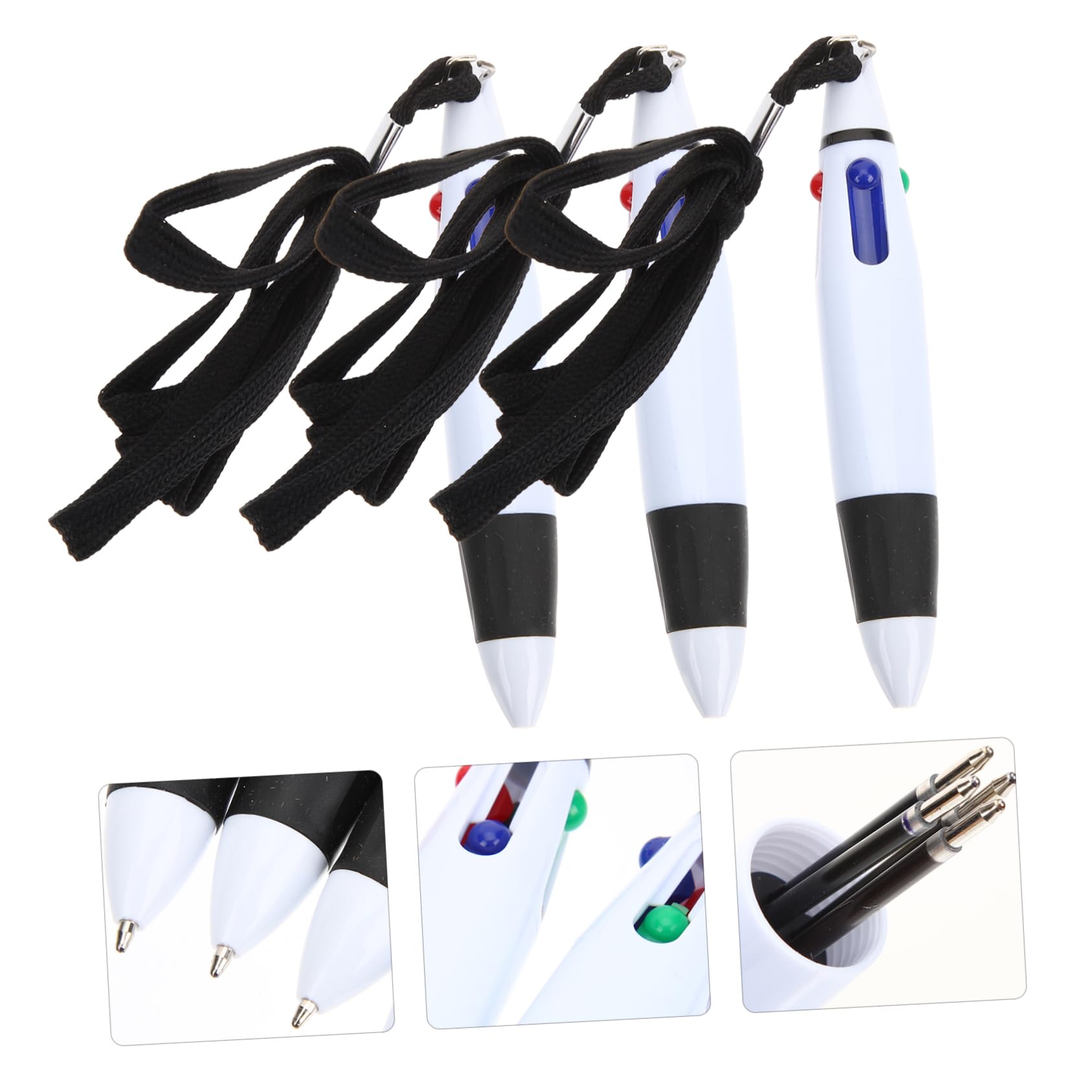 Lurrose Lot De 4 Stylos Rétractables Pour Enseignants Étudiants Et Médecins (10 Pièces X 4)