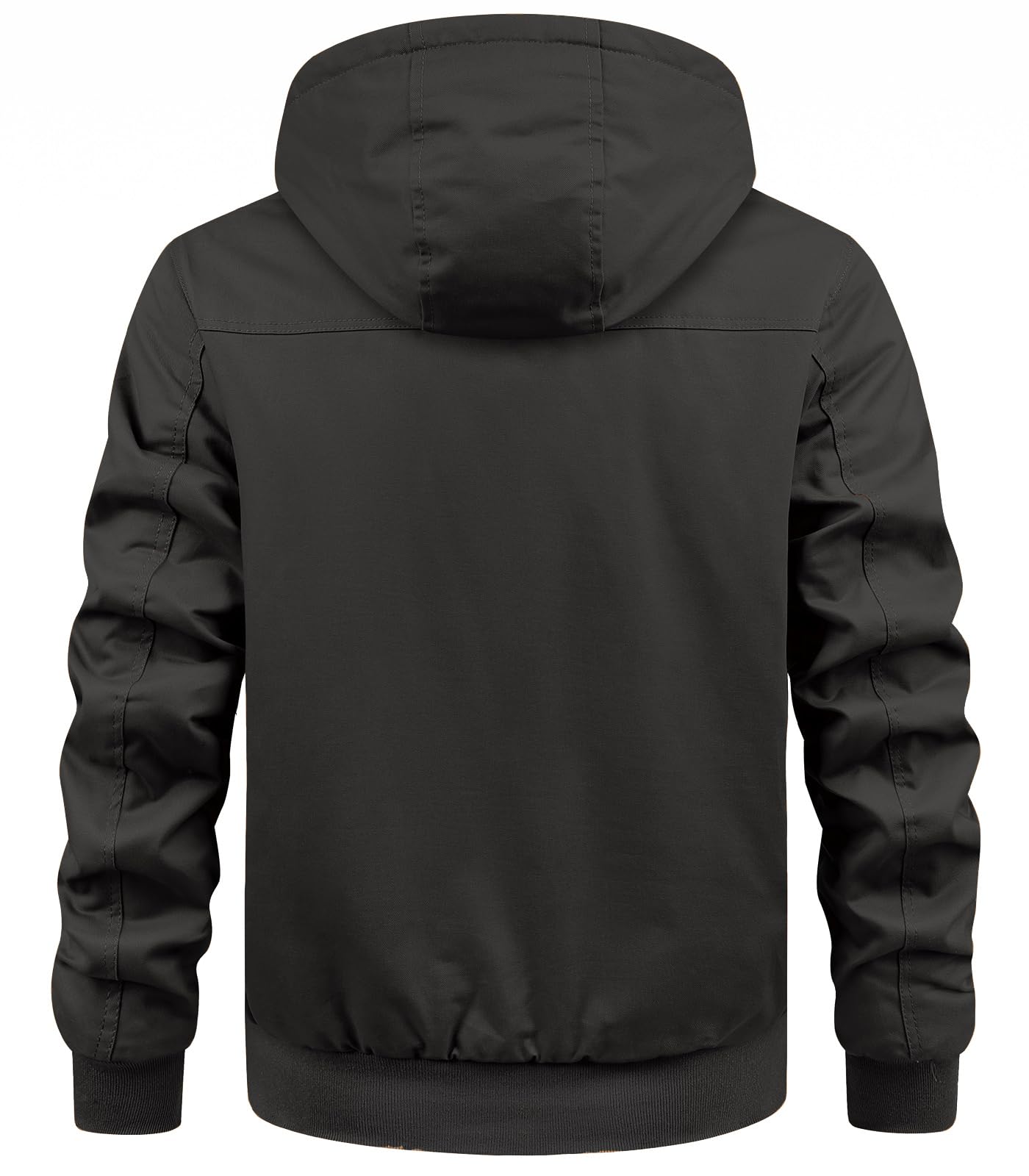 CARWORNIC Chaqueta con capucha para hombre, chaqueta de invierno, forro polar, de algodón, cortavientos, informal, chaqueta de trabajo