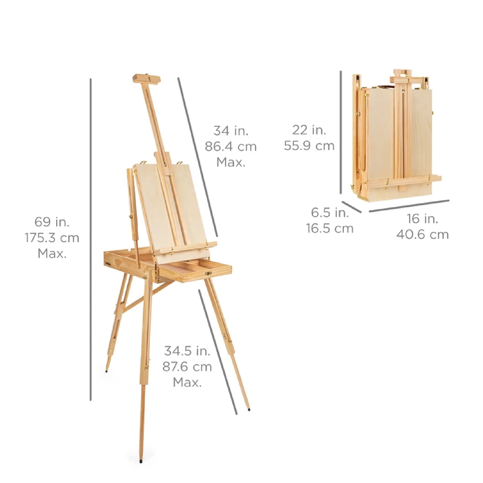 Best Choice Products French Easel, 32pc Beginners Kit Portable Wooden