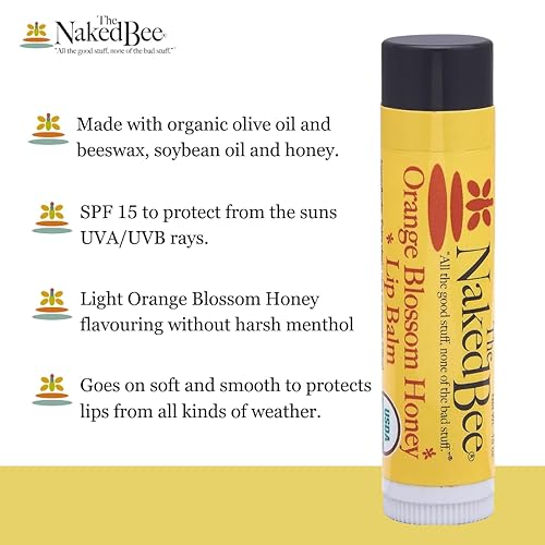 Miniatura 4 de The Naked Bee Bálsamo labial, miel de azahar, 0.15 onzas