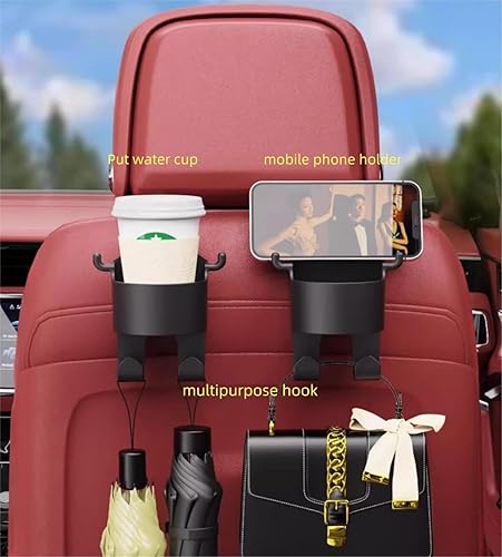Miniatura 4 de Gancho multifuncional para respaldo de asiento de automóvil, soporte para taza de reposacabezas de automóvil, organizador portátil para tazas de