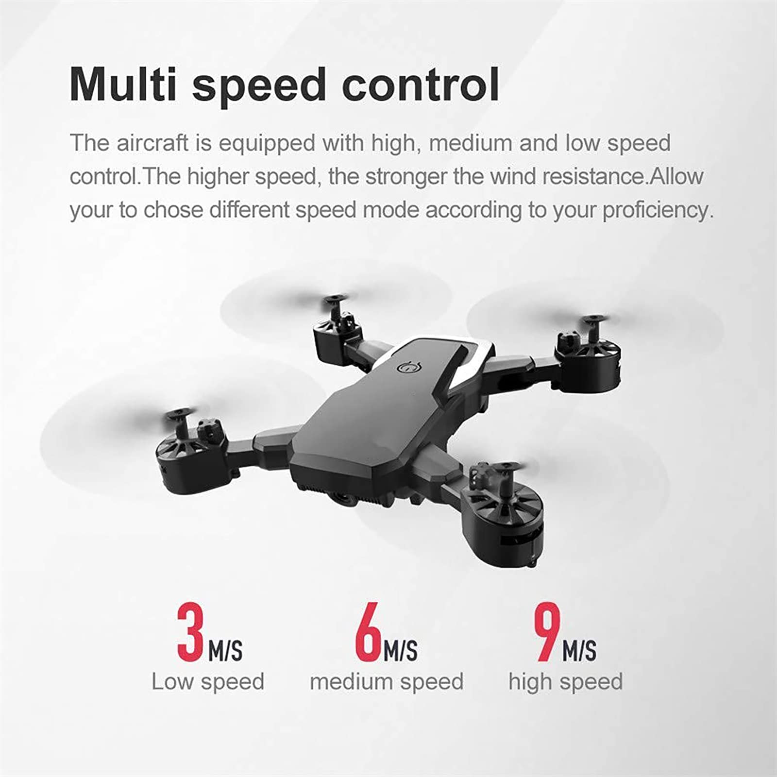 Dron 4K, samolot zdalnie sterowany Antena HD Czteroosiowy samolot z dwoma kamerami, składany 15 minut czasu lotu pozwala na zdjęcie gestem, dla początkujących