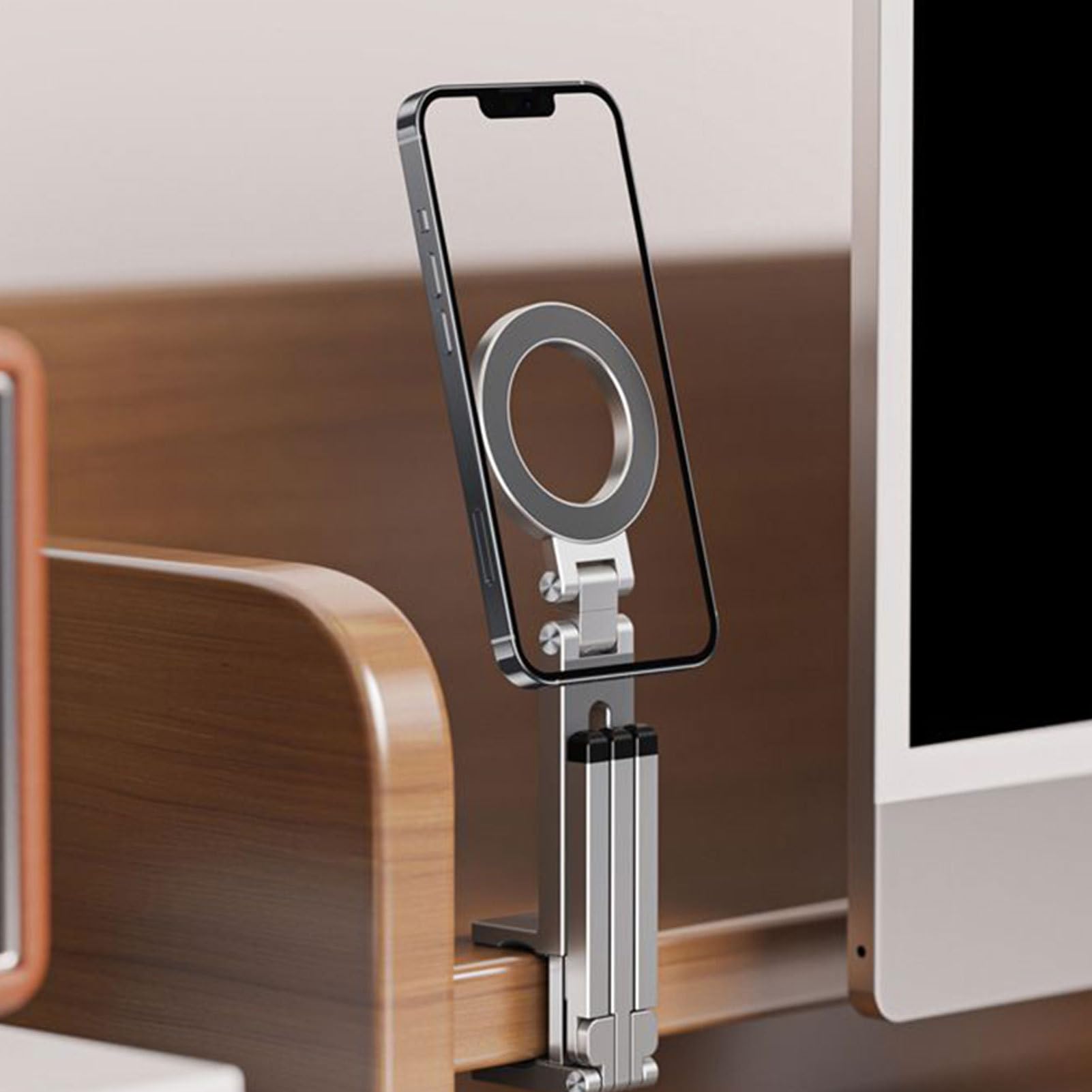 Treppiede Magnetico Treppiede con Clip, Rotazione 360°, Pieghevole Compatto | Treppiede Magnetico Tascabile Per Telefono Pieghevole Leggero Robusto ad Angolazione Multipla con Montaggio Universale