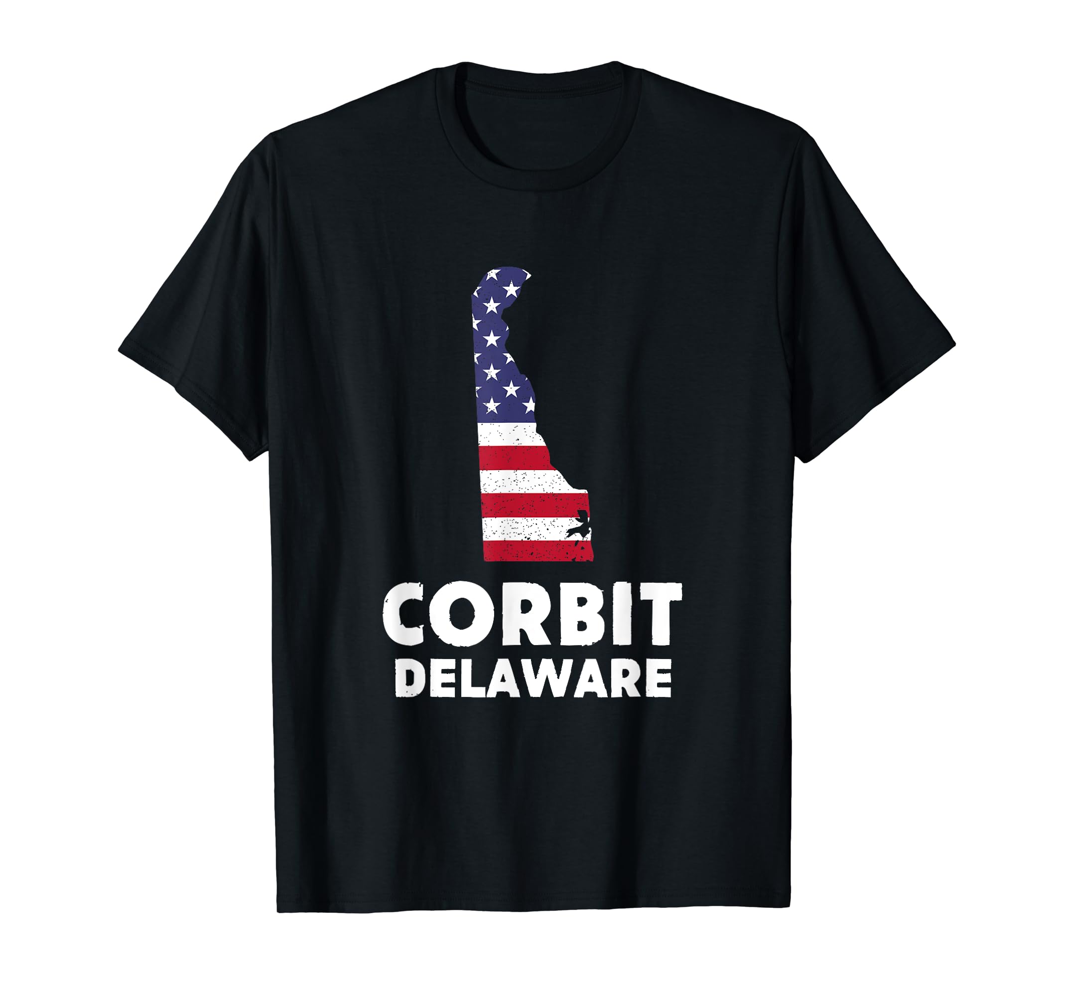 Distressed Patriotic USA Flag Corbit, Delaware T-Shirt