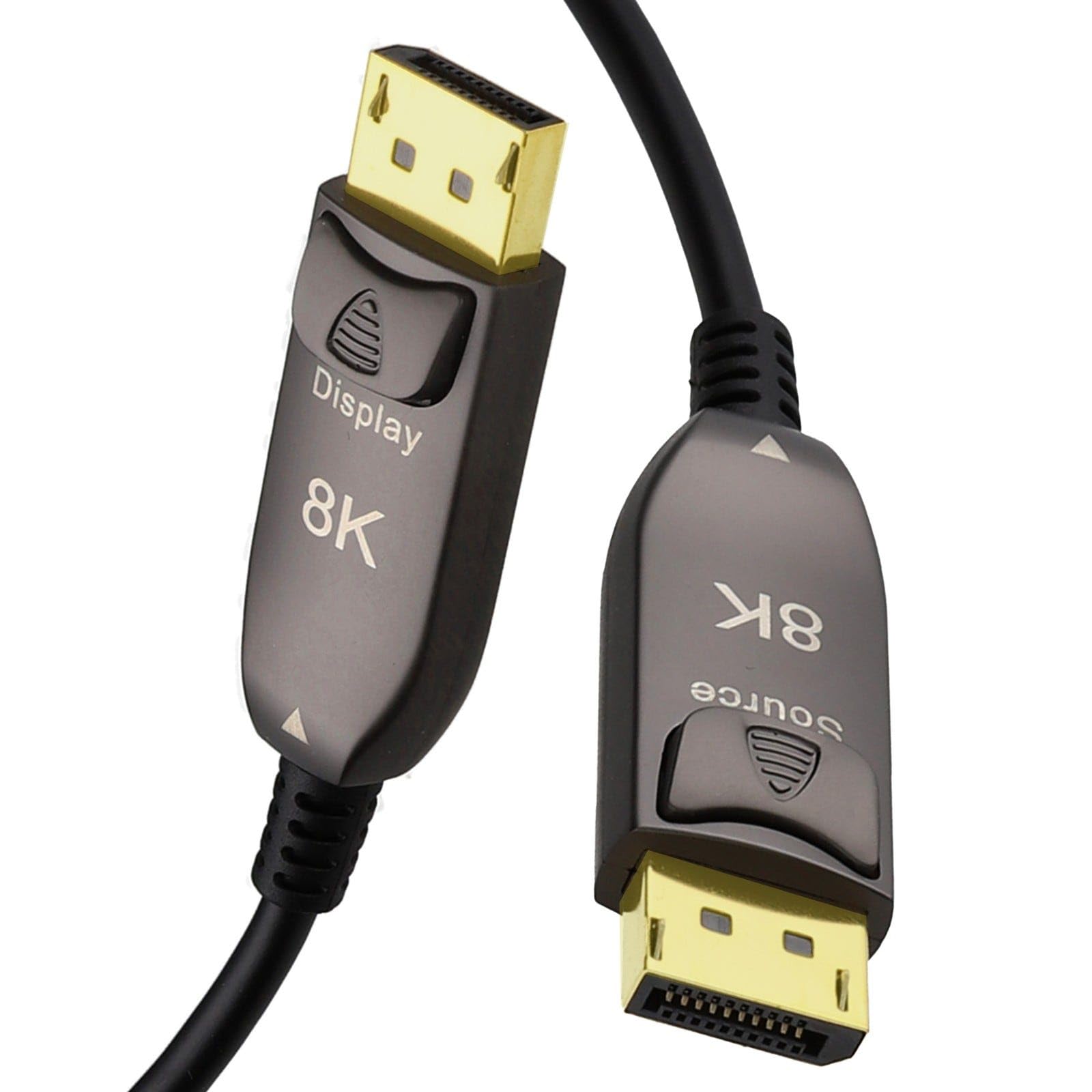kenable Câble Optique Actif DisplayPort 1.4 AOC HDR 32Gbps 8K 30Hz 4K 120Hz 20 m [20 mètres/20m] Noir
