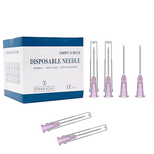 Aguja de calibre 18 de 1 pulgada (paquete de 100), agujas estériles desechables para inyección Luer Lock, accesorios industriales, envueltas