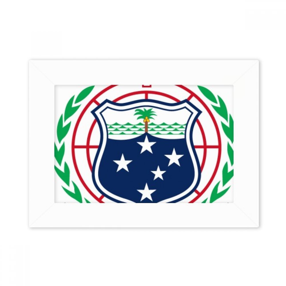 Cadre photo blanc de bureau motif Samoa pour décoration salon et chambre