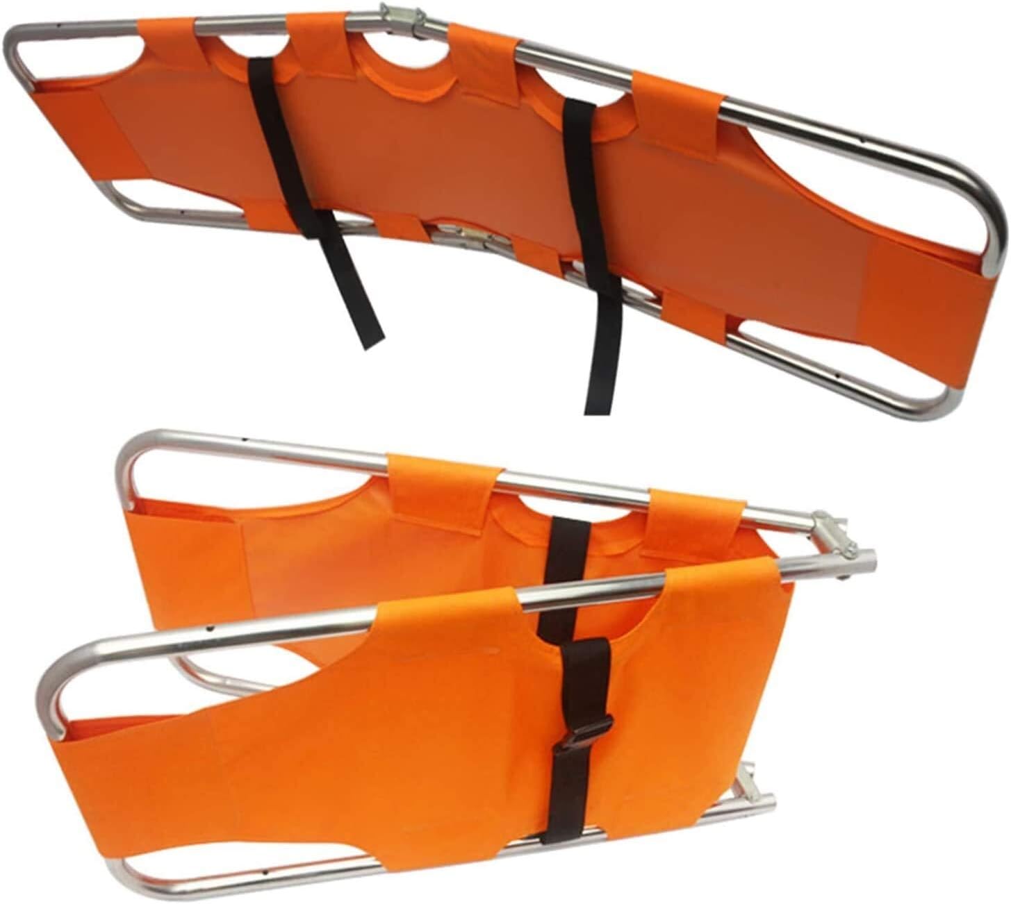 for Hospital Ambulance Home Sport Disaster-150Kg Weight Capacity Folding Medical Stretcher Emergency Rescue Stretcher Stainless Steel Stretcher Patient Transport Nursing Stretcher (Color : Blue) : Industrial & Scientific