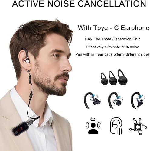 Miniatura 5 de Super Mini Walkie Talkies Pro con impermeable, radio bidireccional con auriculares para adultos, al aire libre, senderismo, béisbol, restaurante,