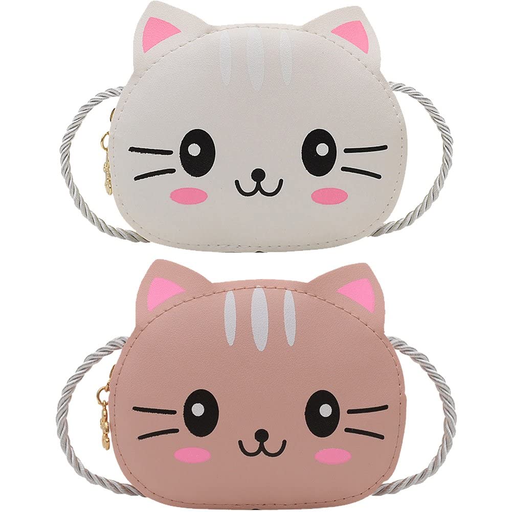 Uroczy kot torba crossbody dziecięce mini torebki dziewczęce skóra PU mała torba na ramię torby crossbody portmonetka portfel