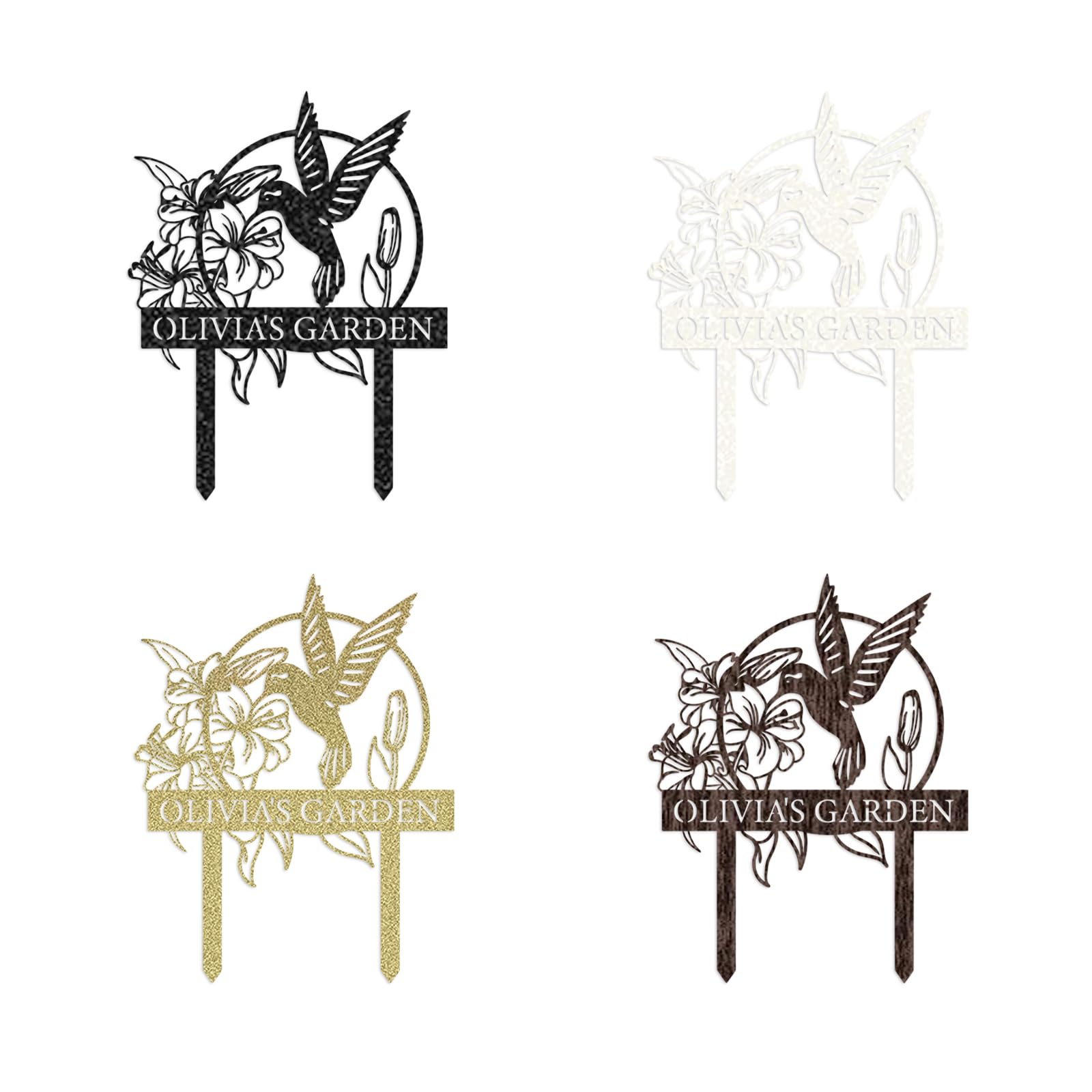 Personalized Garden Signs | Garden Stake Metal Sign | Custom Garden Sign | Customized Bird Garden Name Sign Yard Sign| Garden Signs Decorative Outdoor | Personalized Camping Gifts